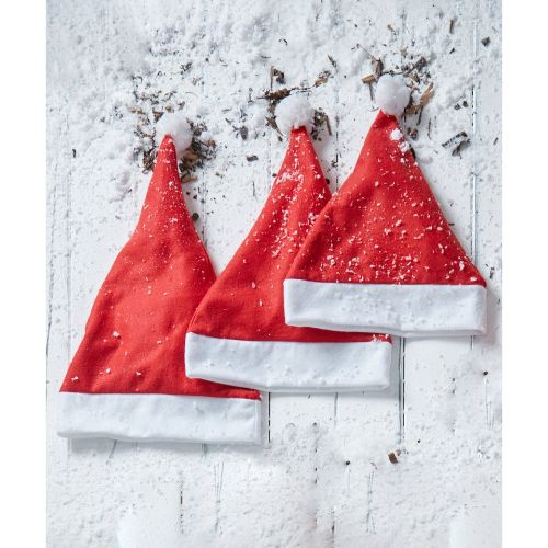 The Christmas Shop Budget Santa Hat 3-Pack Red